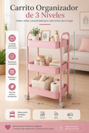 Carrito Vintage Organizador de 3 Niveles